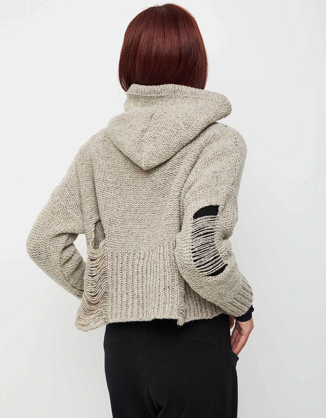 Knitted Hole Hoodie