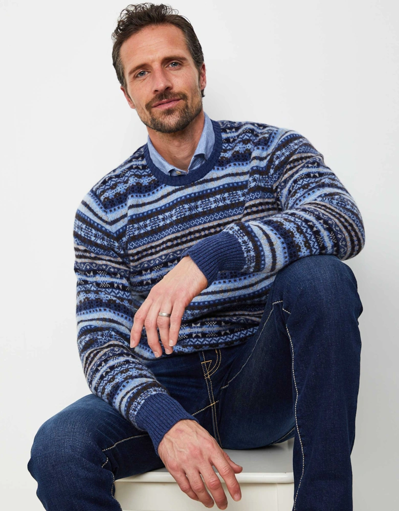 Lambswool Crew Fair Isle Jumper