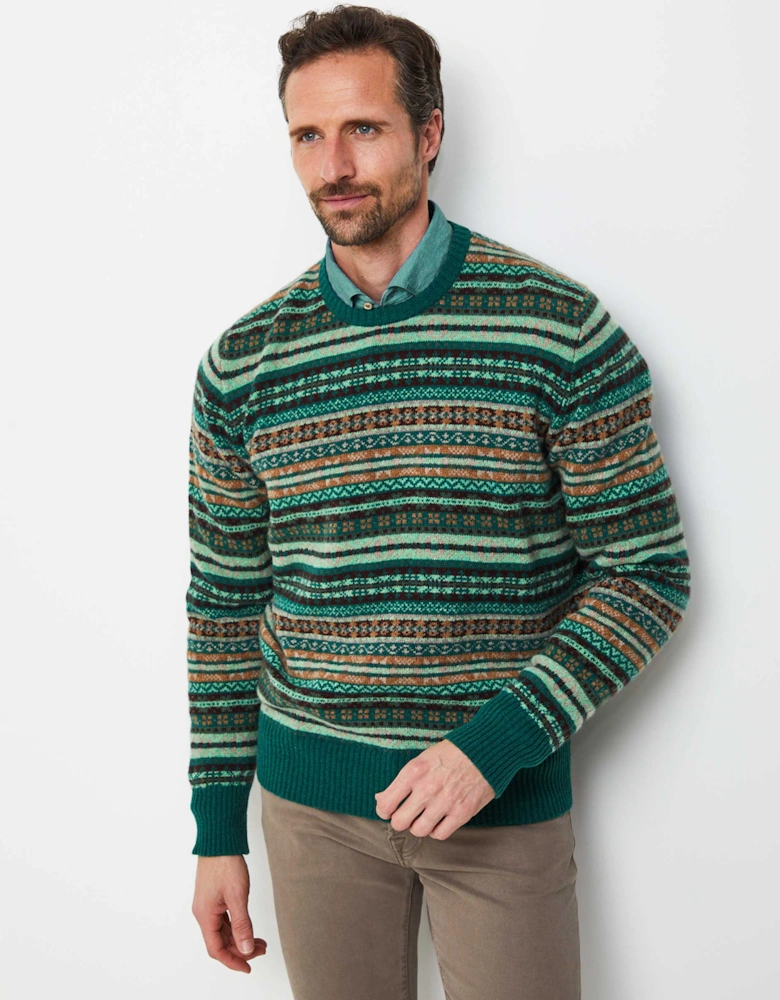 Lambswool Crew Fair Isle Jumper