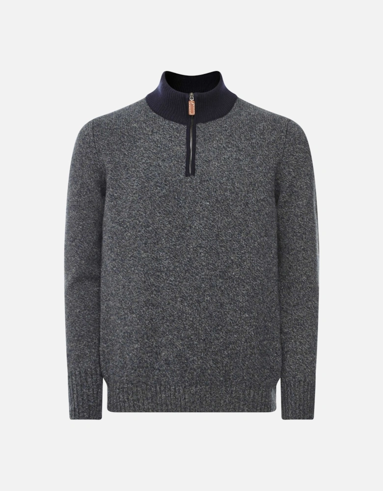 Lambswool Contrast Neck Jumper