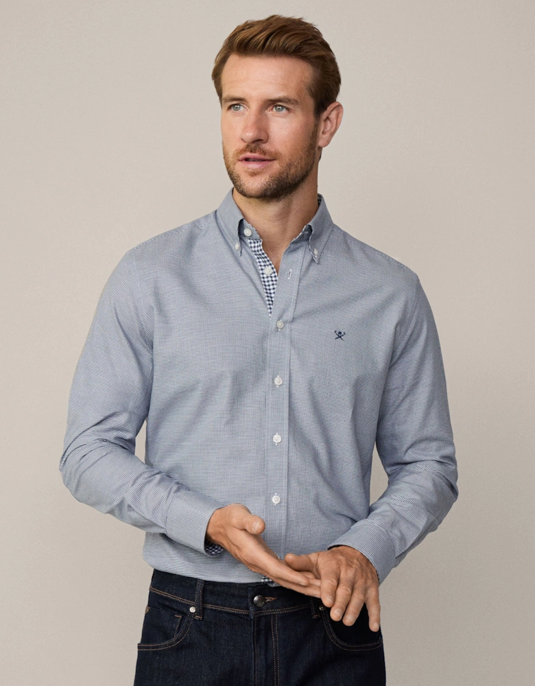 Tailored Fit Flannel Puppytooth Shirt