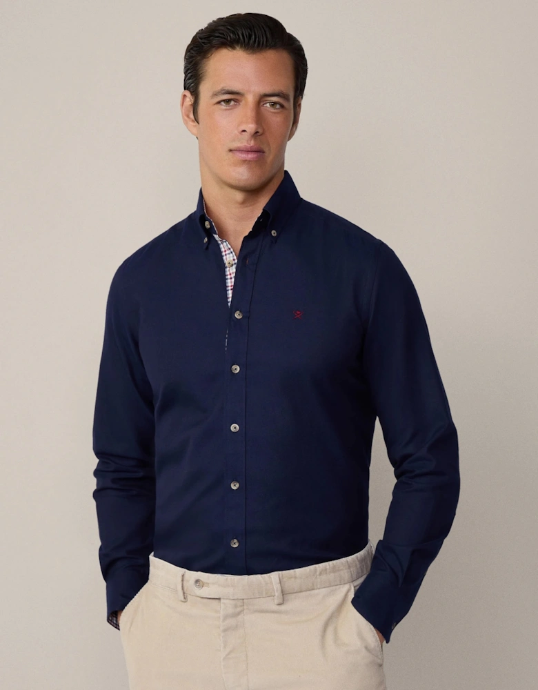 Tailored Fit Flannel Trim Shirt