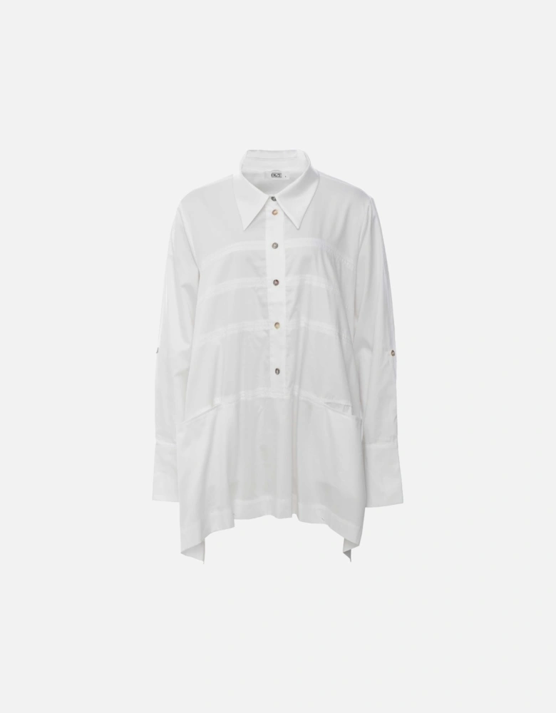 Horizontal Line Cotton Shirt