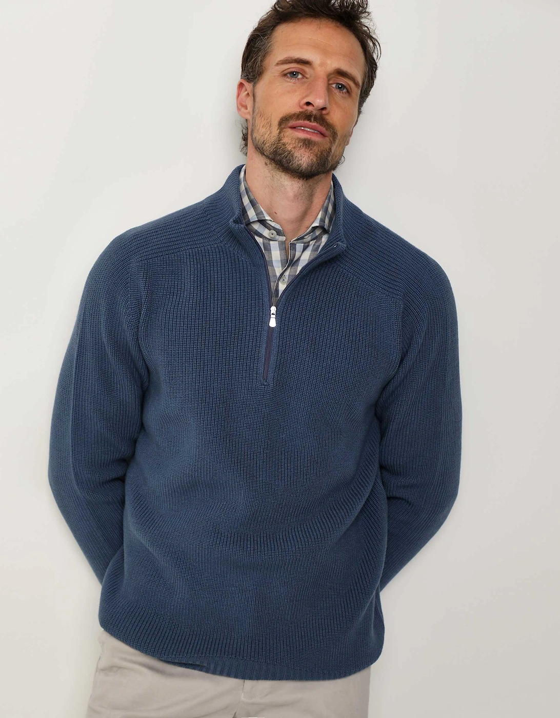 Virgin Wool Half-Zip Jumper