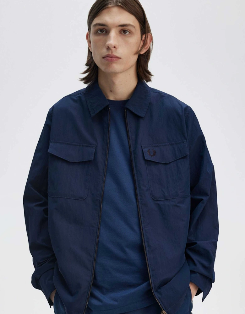 Textured Zip Overshirt