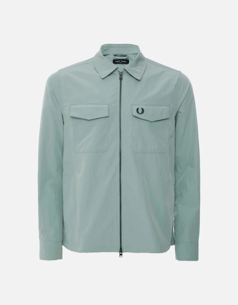 Textured Zip Overshirt