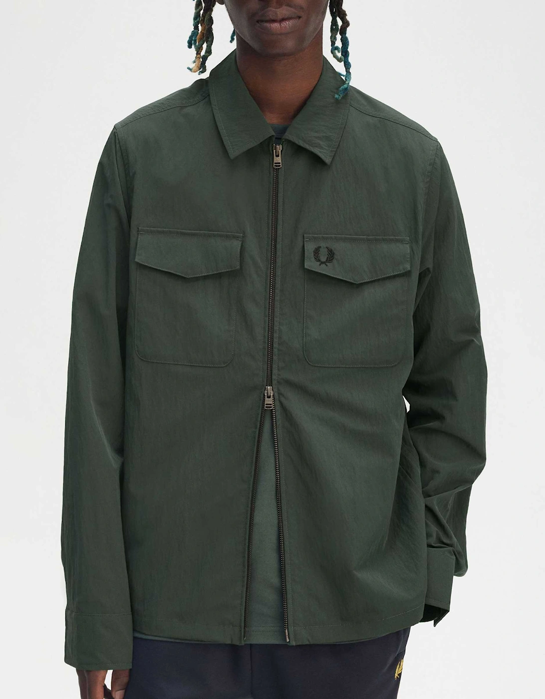 Textured Zip Overshirt