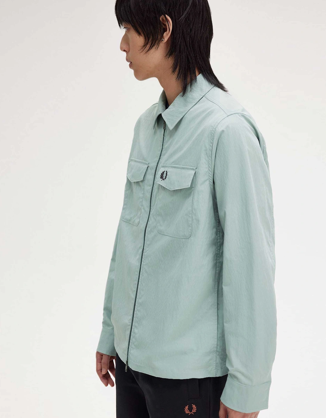 Textured Zip Overshirt