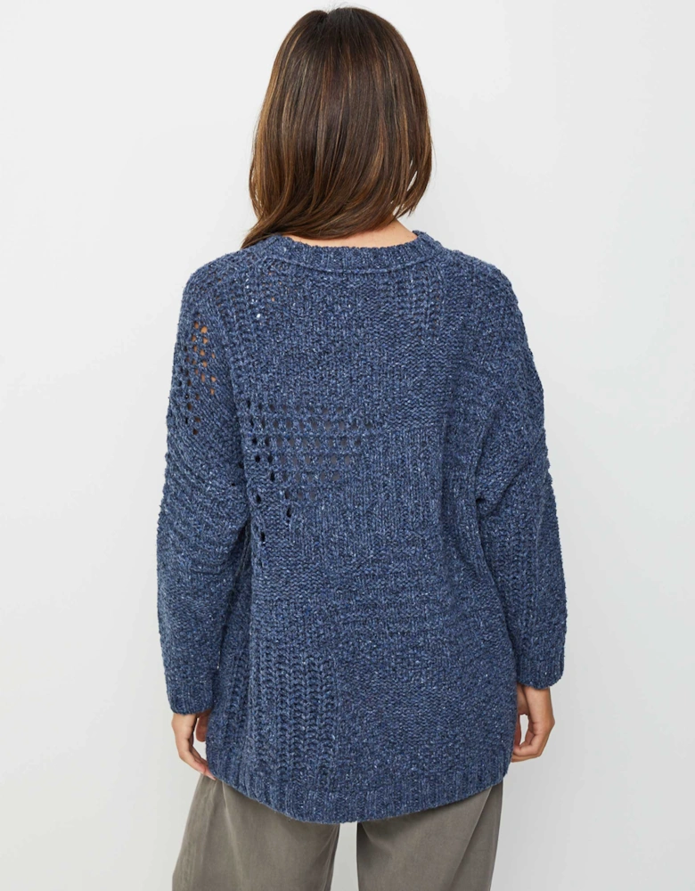 Oversized Textured Wool Jumper