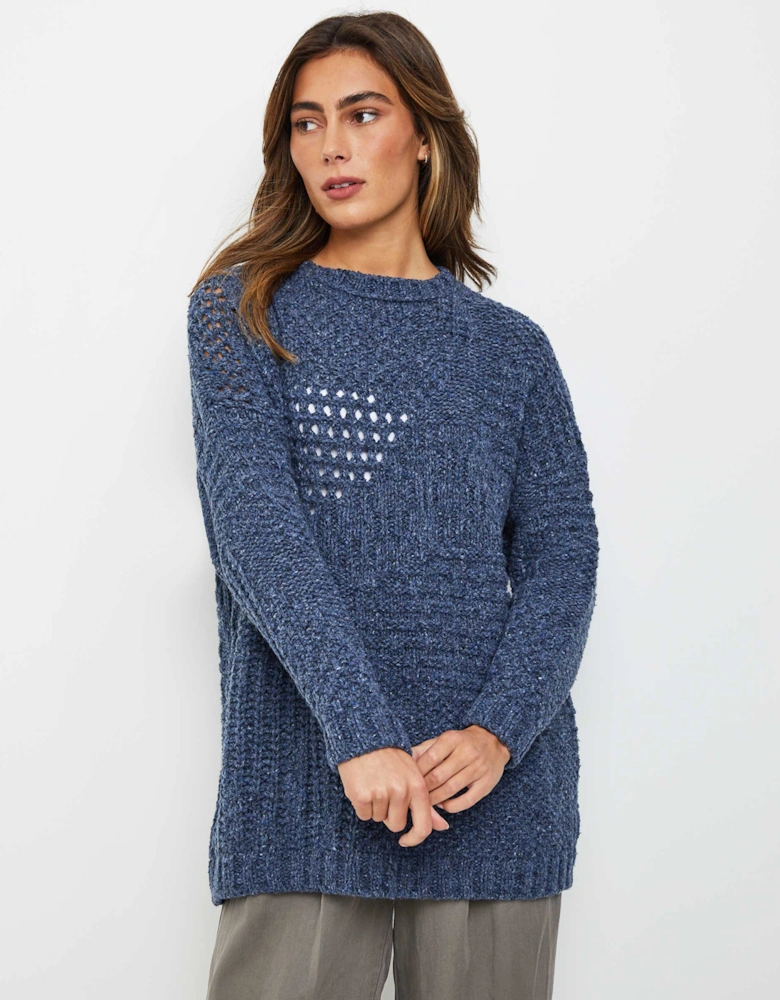 Oversized Textured Wool Jumper