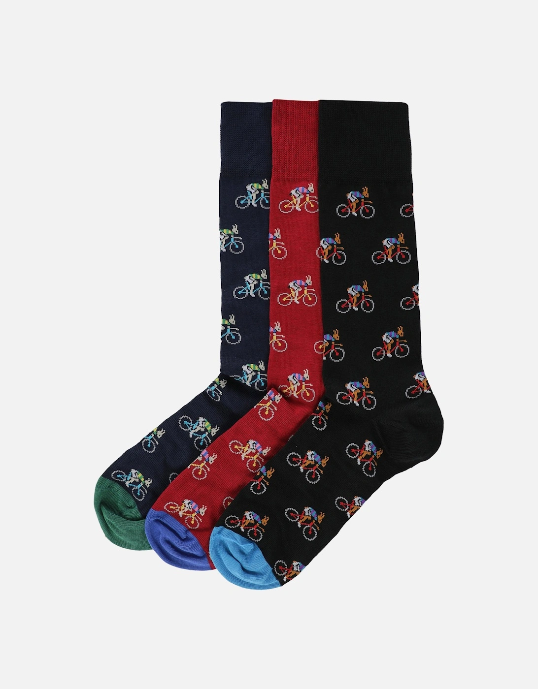 Cycling Rabbits Socks 3 Pack, 4 of 3