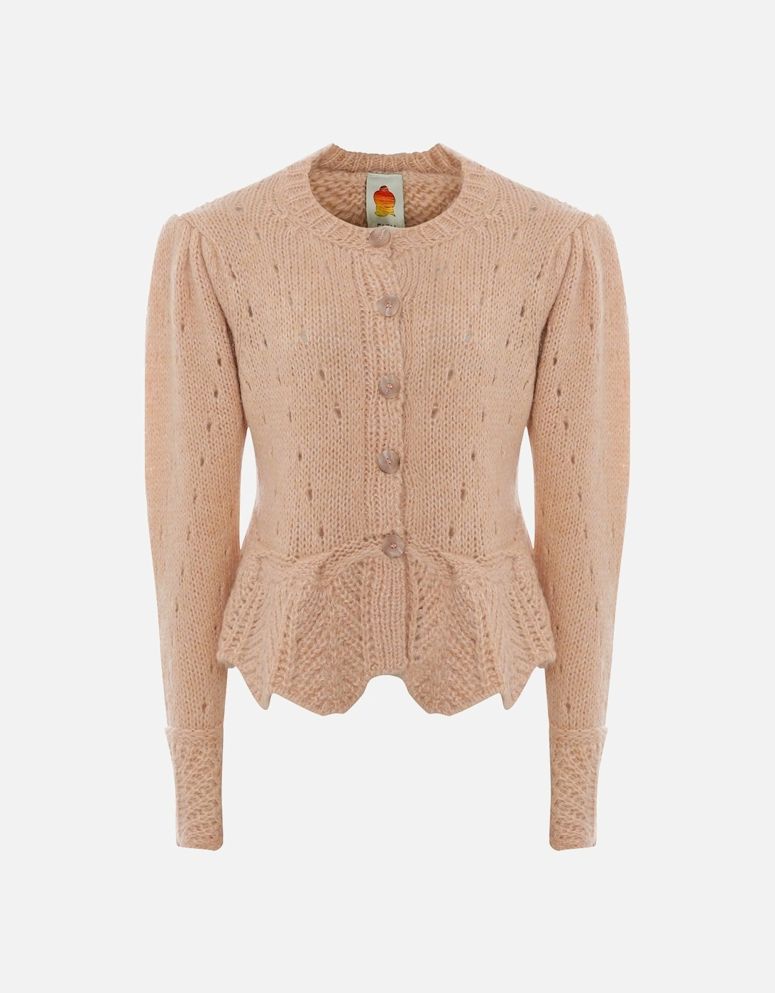 Sand Ruffle Knit Cardigan, 5 of 4