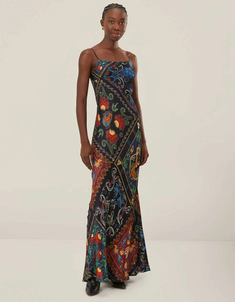 Arabesque Scarves Sleeveless Maxi Dress