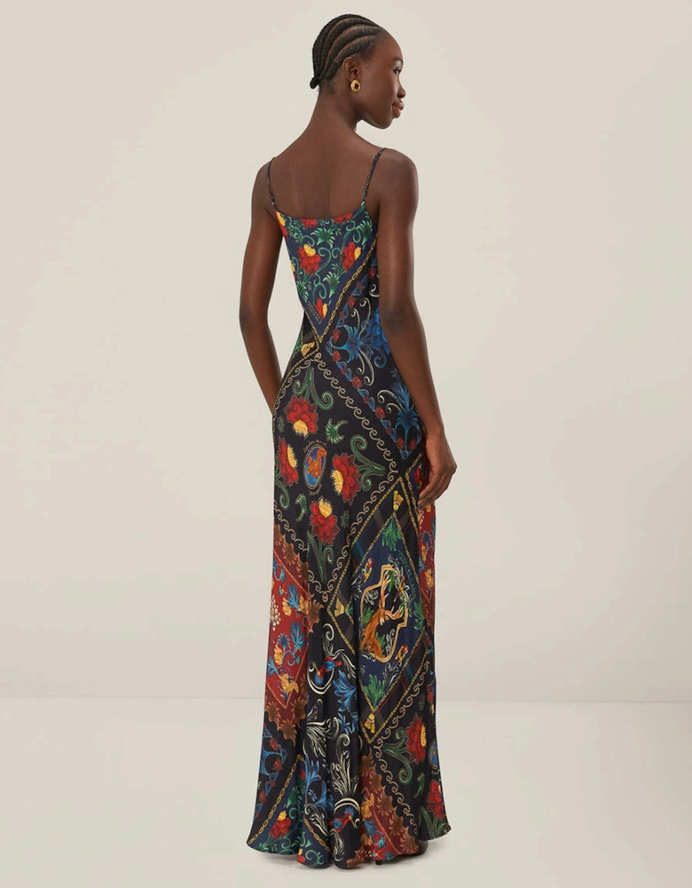 Arabesque Scarves Sleeveless Maxi Dress