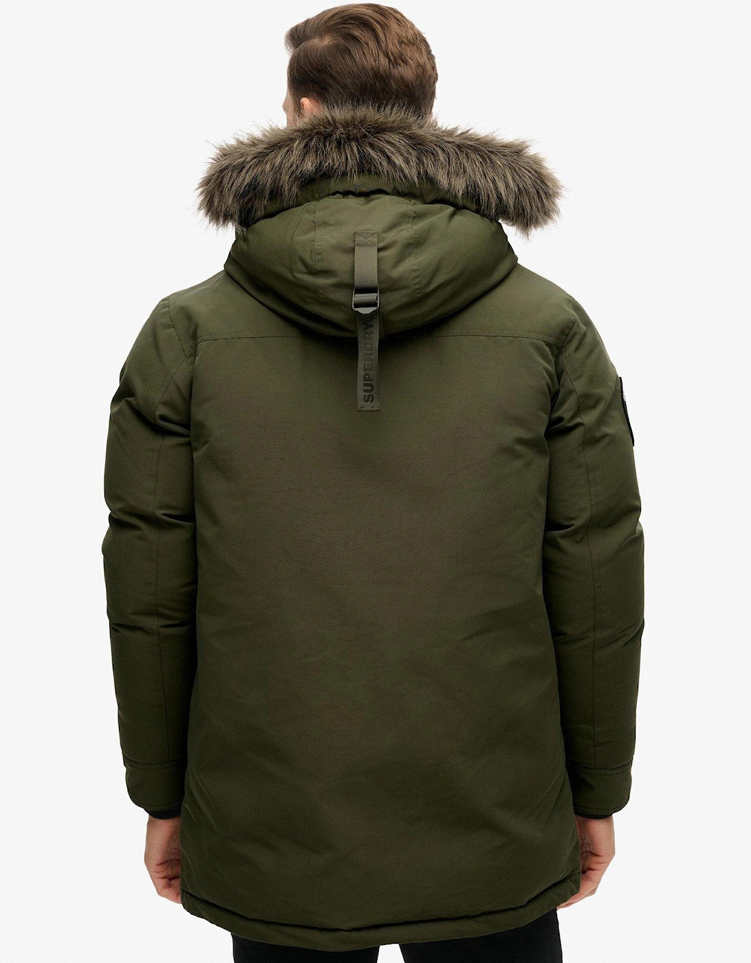 Everest Faux Fur Parka Jacket - Khaki