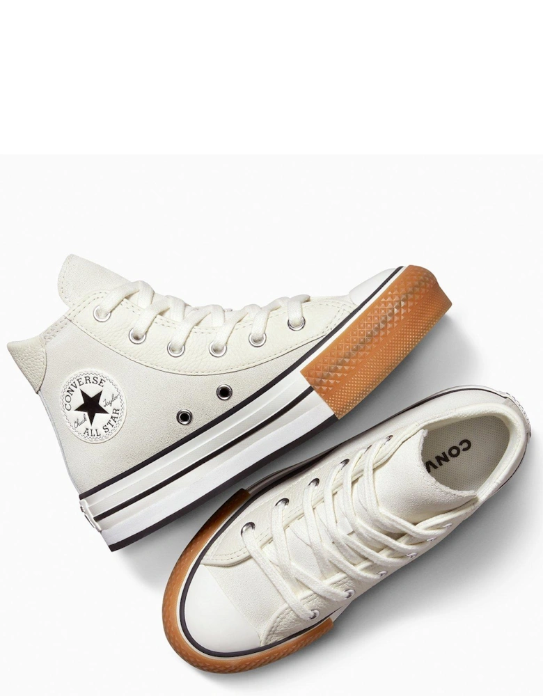 Kids Chuck Taylor All Star Eva Lift Suede Hi Top - Beige