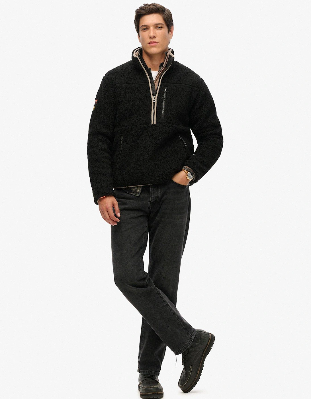 Original Outdoor Half Zip Fleece Sweat Top - Black