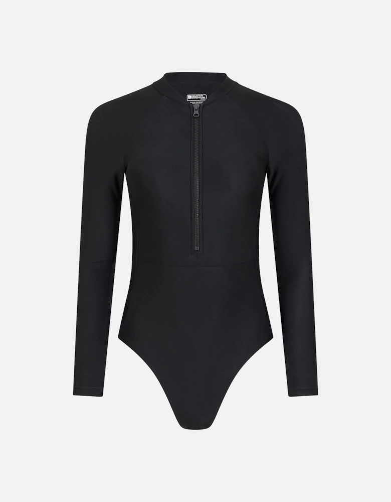 Womens/Ladies Surfer Long-Sleeved One Piece Swimsuit