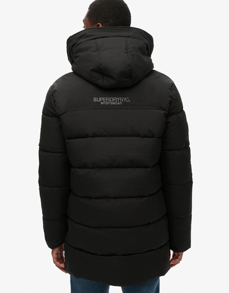 Code City Chevron Padded Jacket - Black