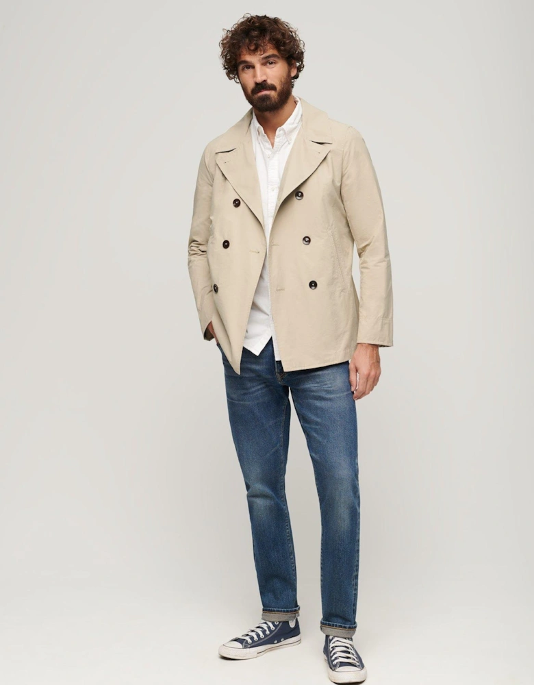 Merchant Twill Peacoat - Light Brown