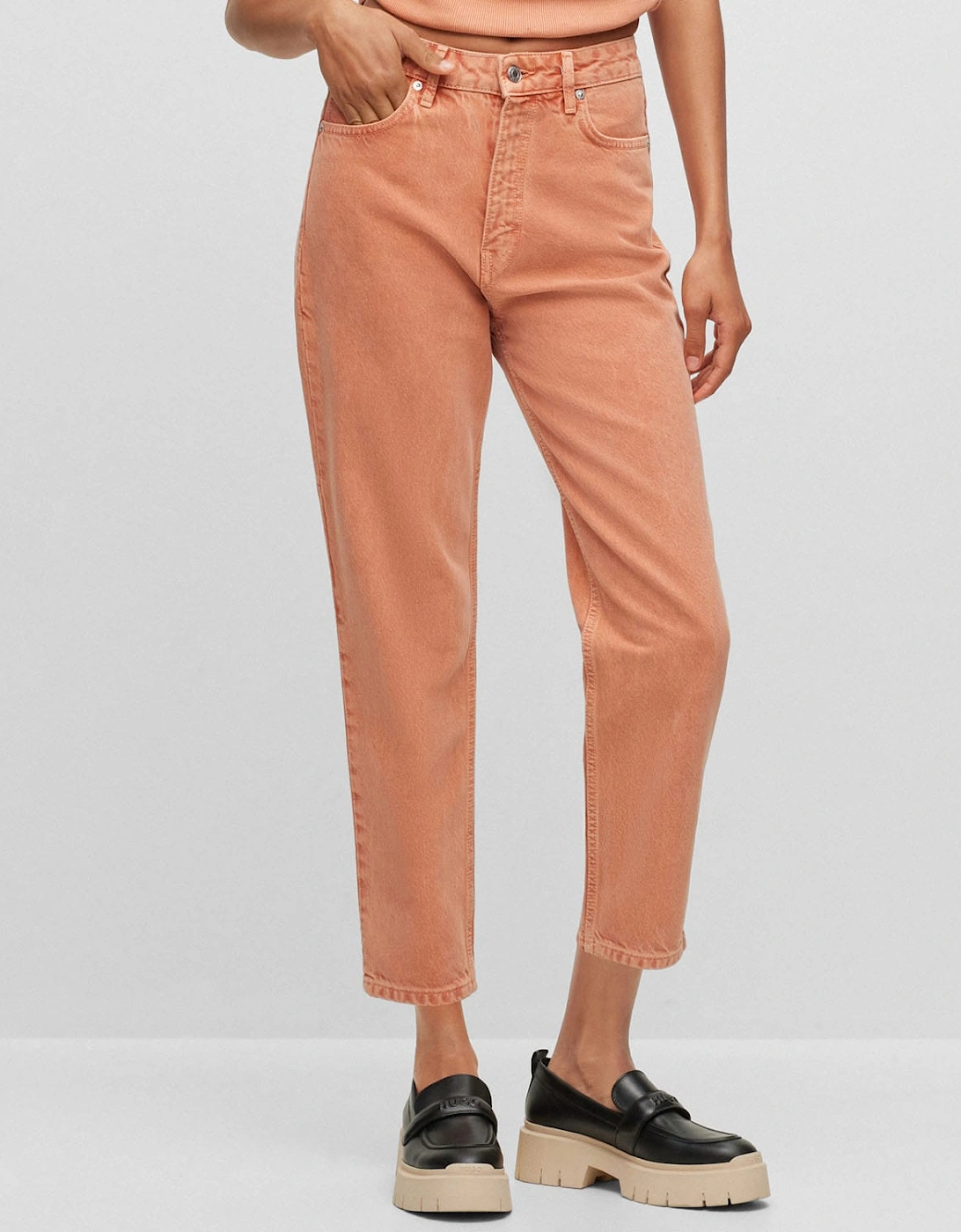 Hugo Boss Women's 938 Regular-Fit Jeans - Orange - Size: 12/32in