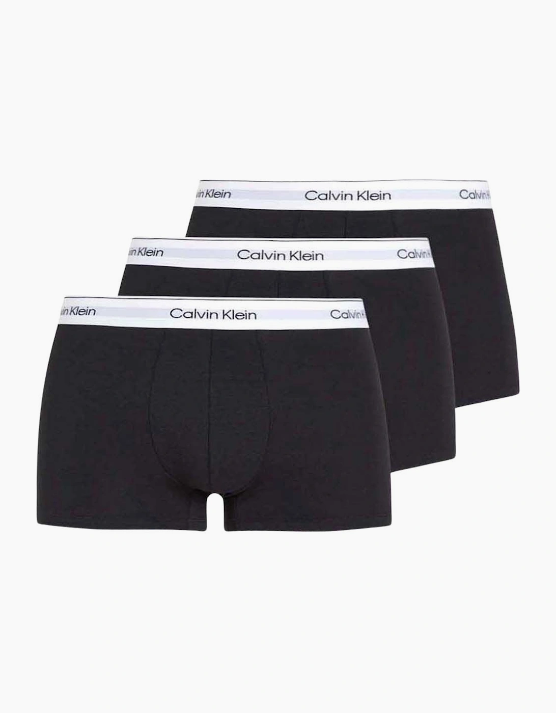 Calvin Klein Men's Black 3-Pack Icon Cotton Stretch Low-Rise Boxer Trunks, /White  33/32/32 M