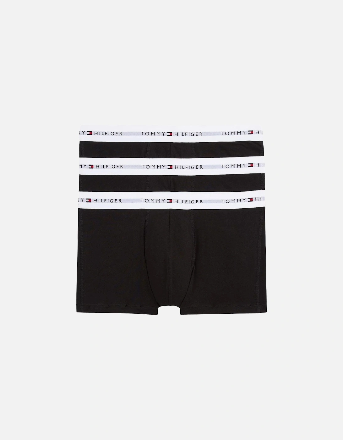 3-Pack Signature Cotton Boxer Trunks, Black w/ white waistbands, 6 of 5