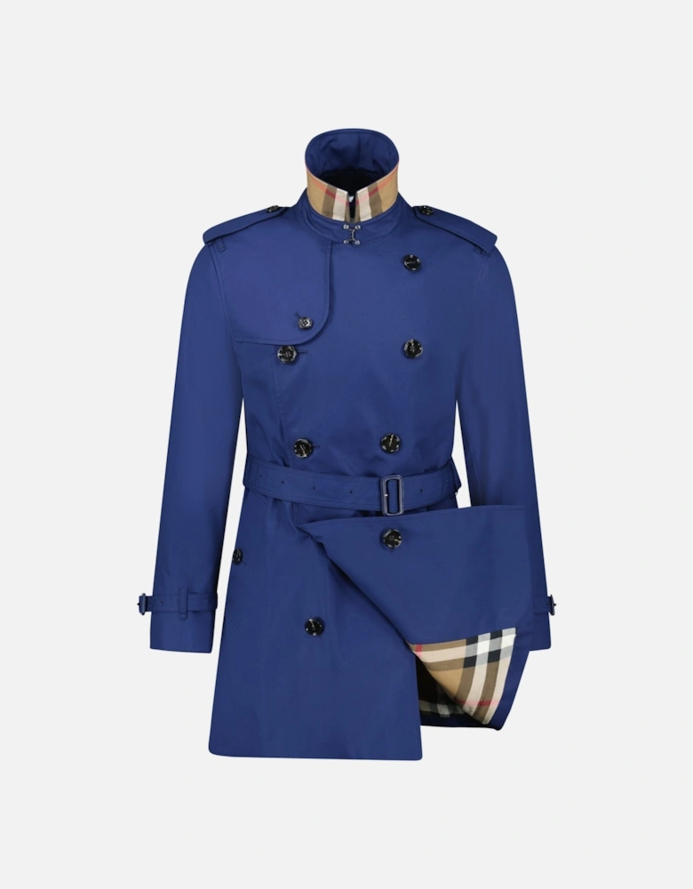 'Brockham' Double Breasted Belted Trench Jacket Navy