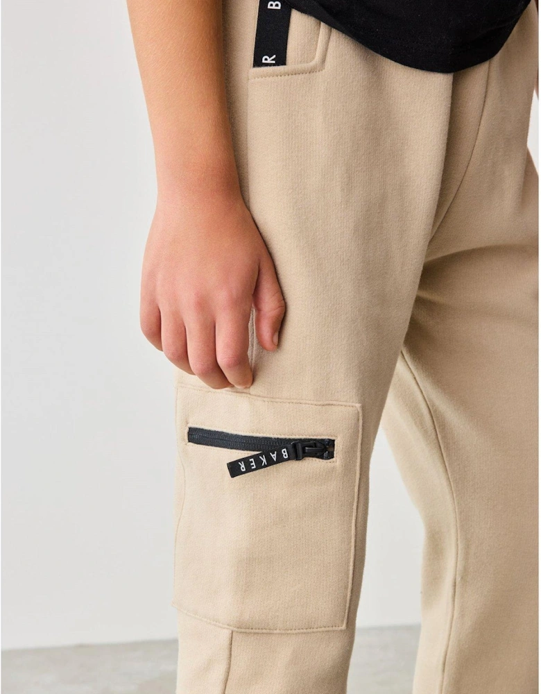 Boys Cargo Joggers - Beige