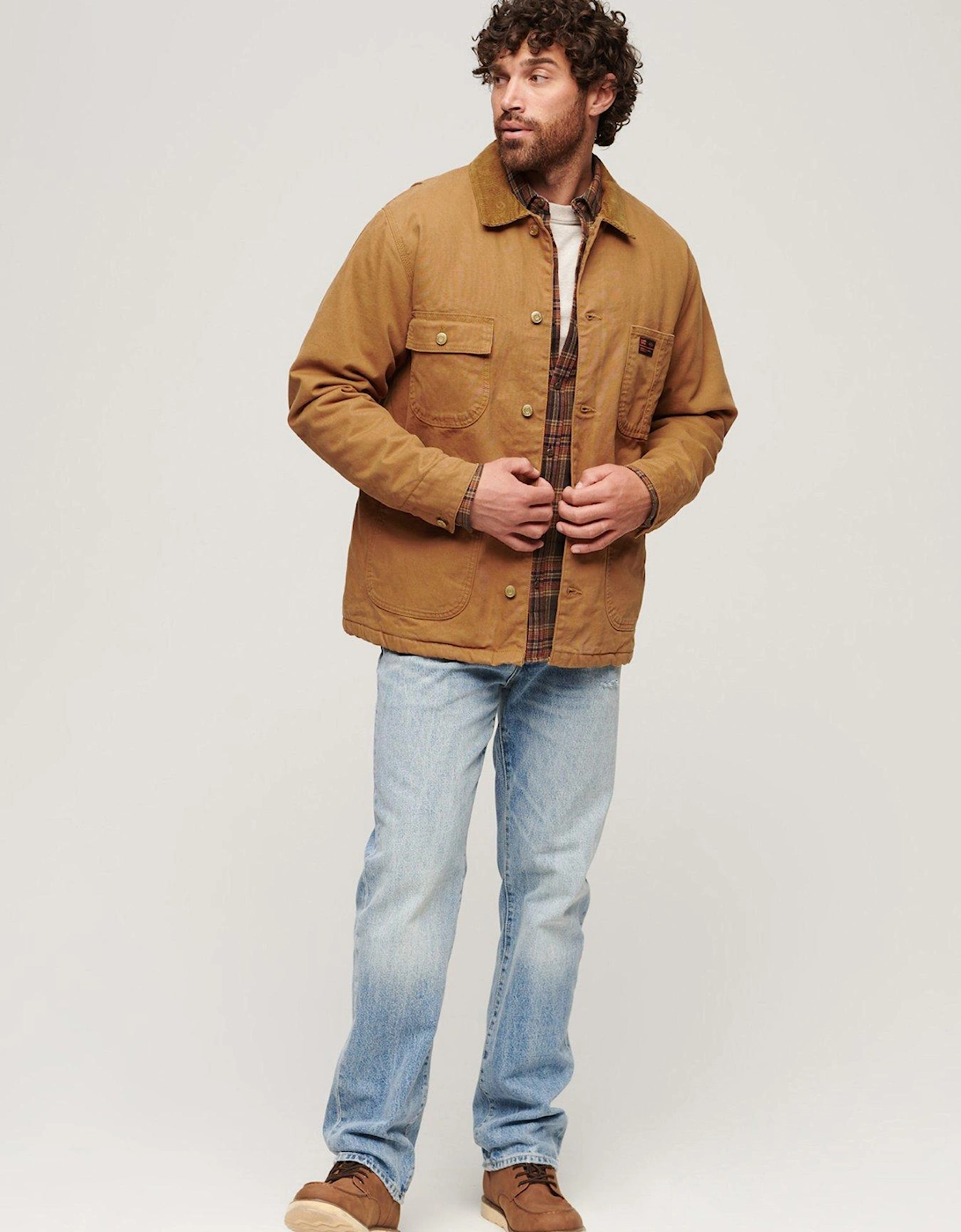 Surplus Four Pocket Chore Jacket - Brown