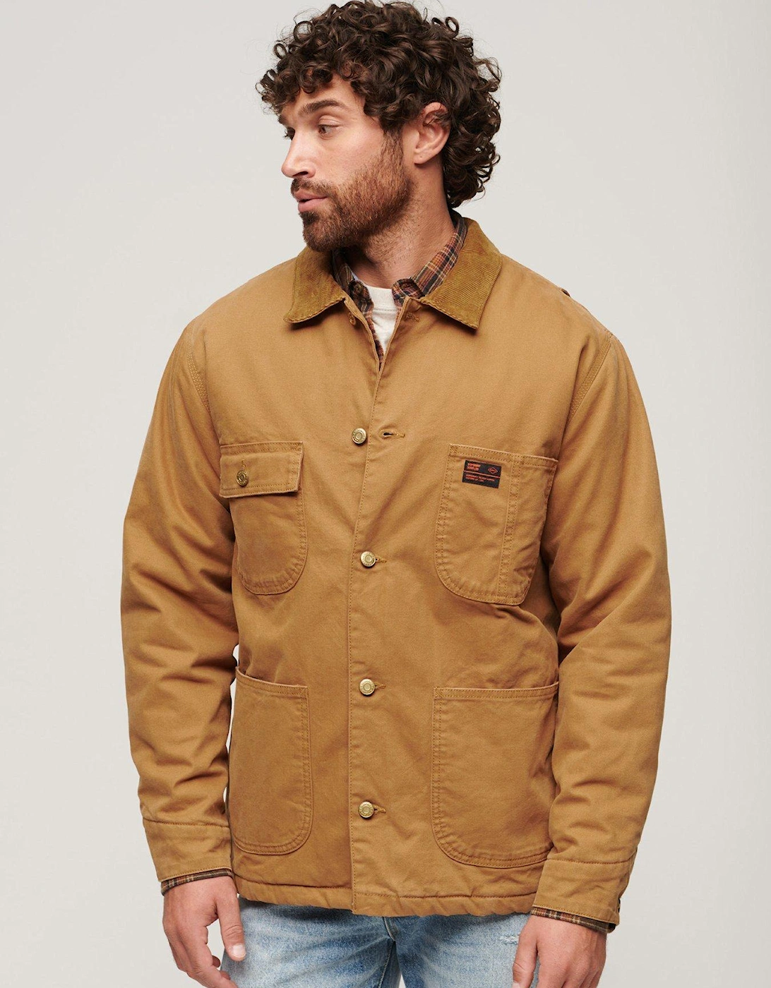 Surplus Four Pocket Chore Jacket - Brown