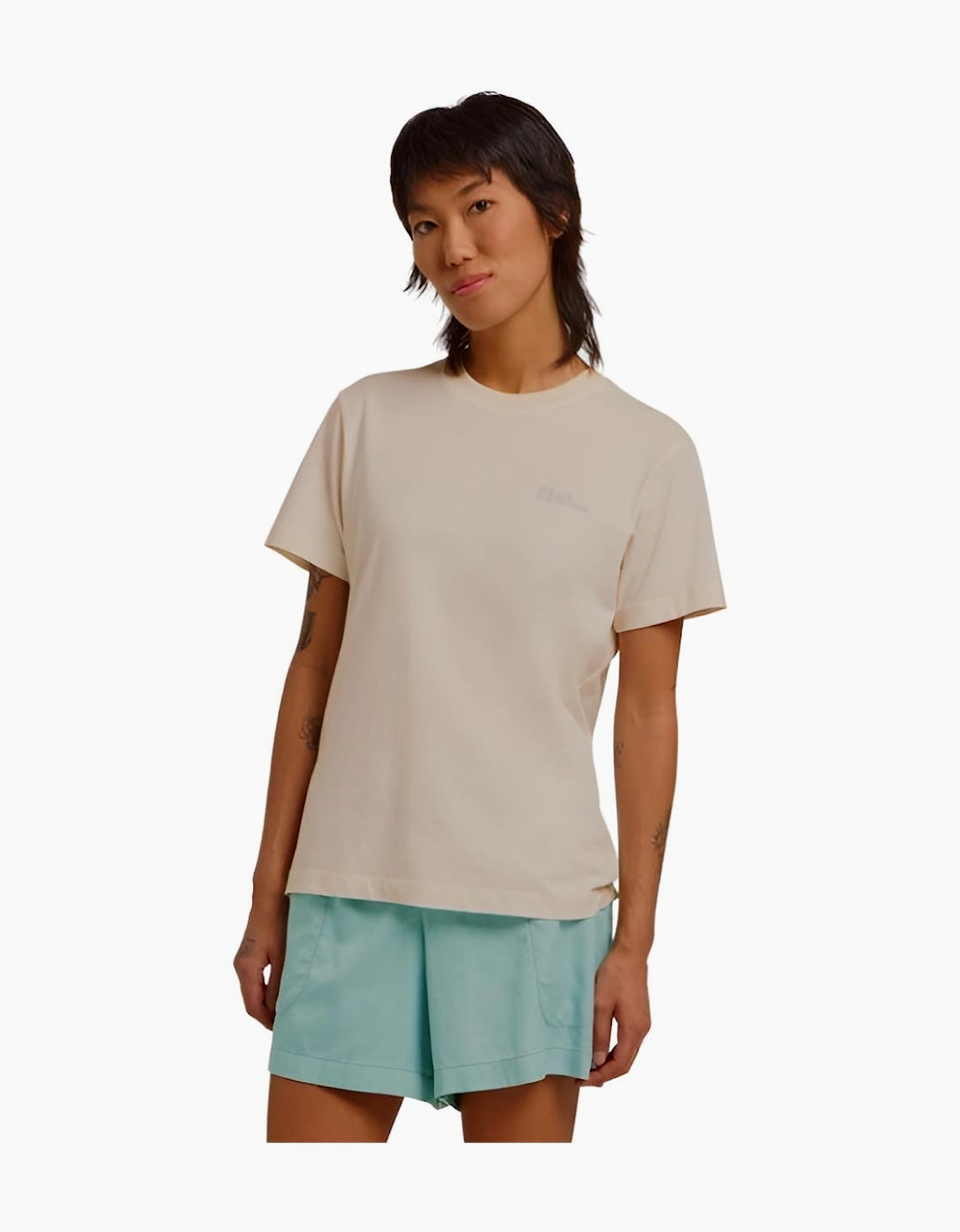 Jack Wolfskin Women's Tan Essential Cotton T-Shirt  14 L