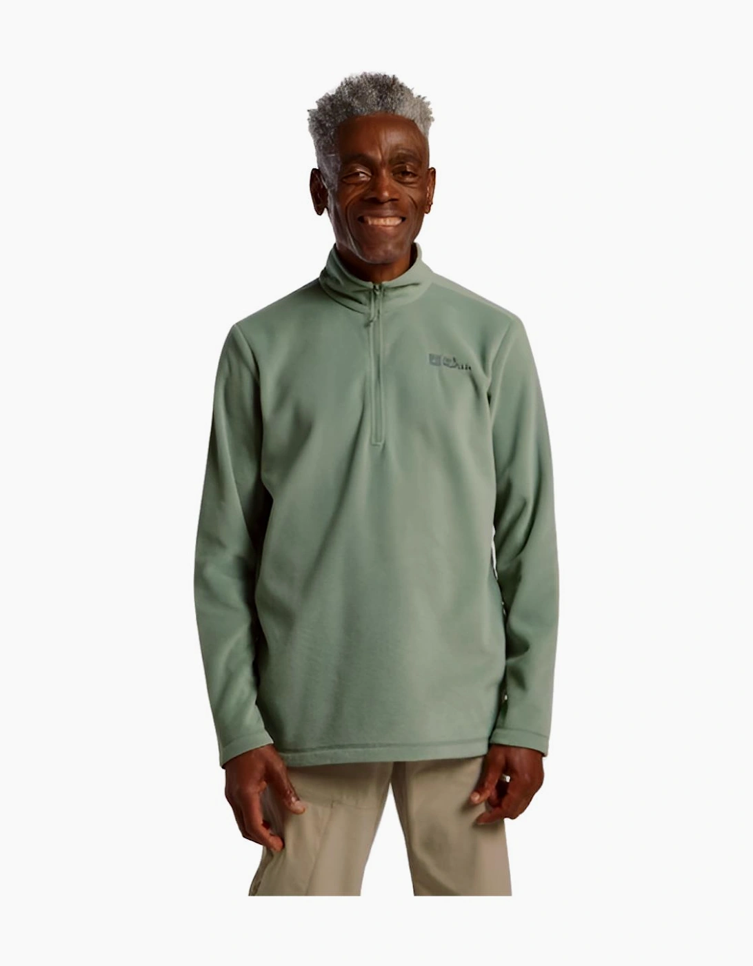 Jack Wolfskin Men's Jack Wolfskin Mens Taunus Half Zip Pullover Fleece - Eucalyptus