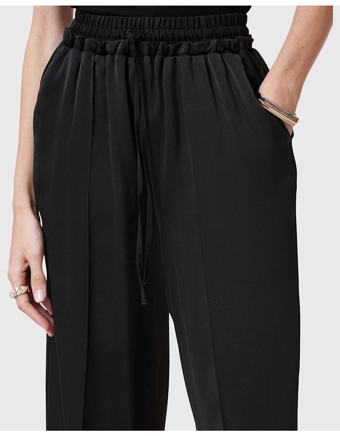 Alba Satin Trouser - Black