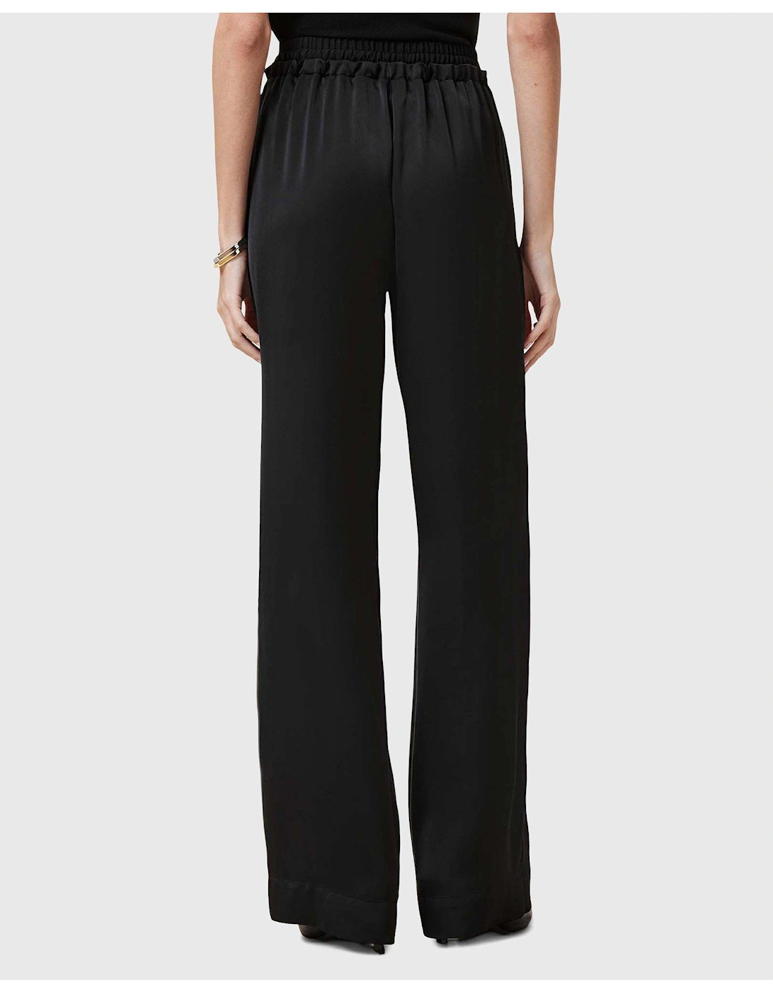 Alba Satin Trouser - Black