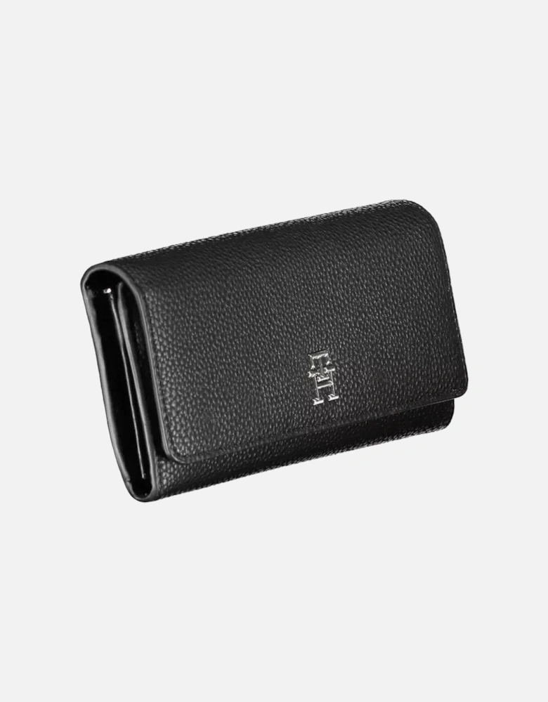 Triple Compartment Wallet with Coin Purse and Snap Closure Women -