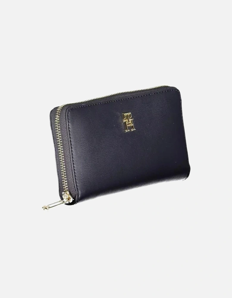 Zip Closure Wallet with 5 Compartments and Coin Purse Women - Blue