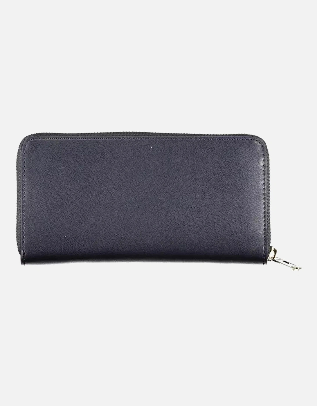 Zip Closure Wallet with 5 Compartments and Coin Purse Women - Blue