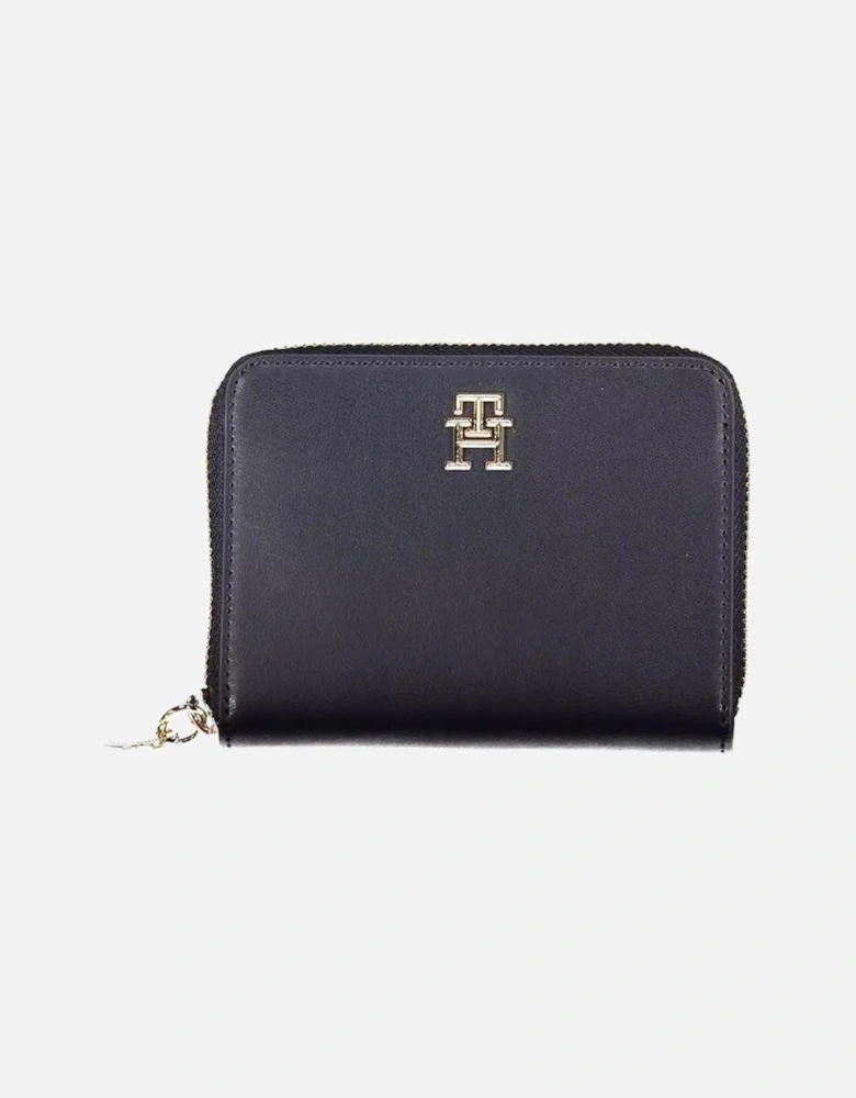 Multi-Compartment Zip Wallet with Logo Women - Blue