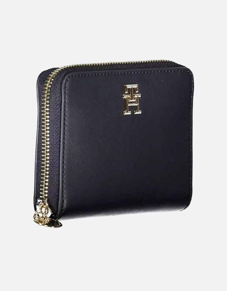 Multi-Compartment Zip Wallet with Logo Women - Blue