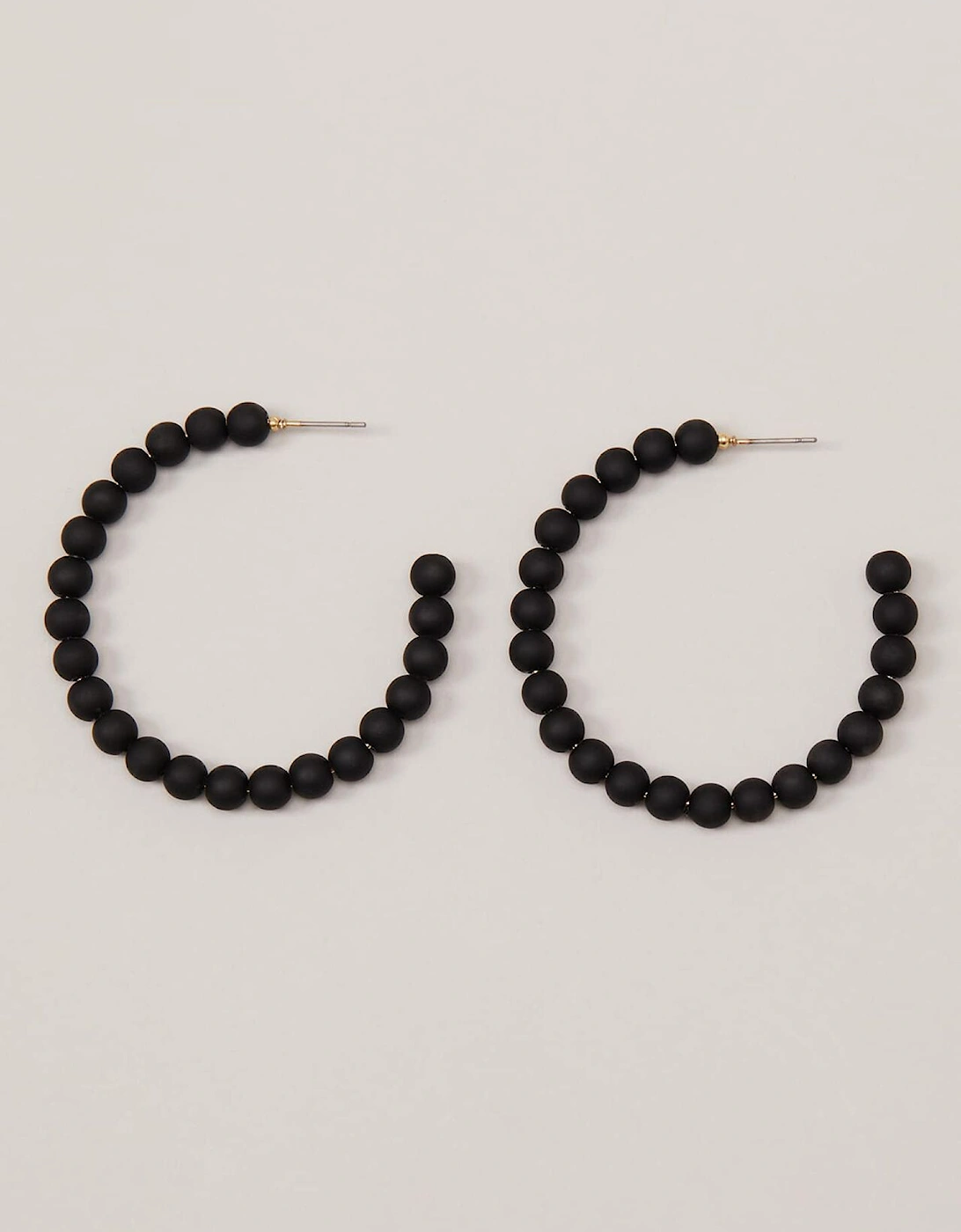 Matte Bead Hoop Earrings