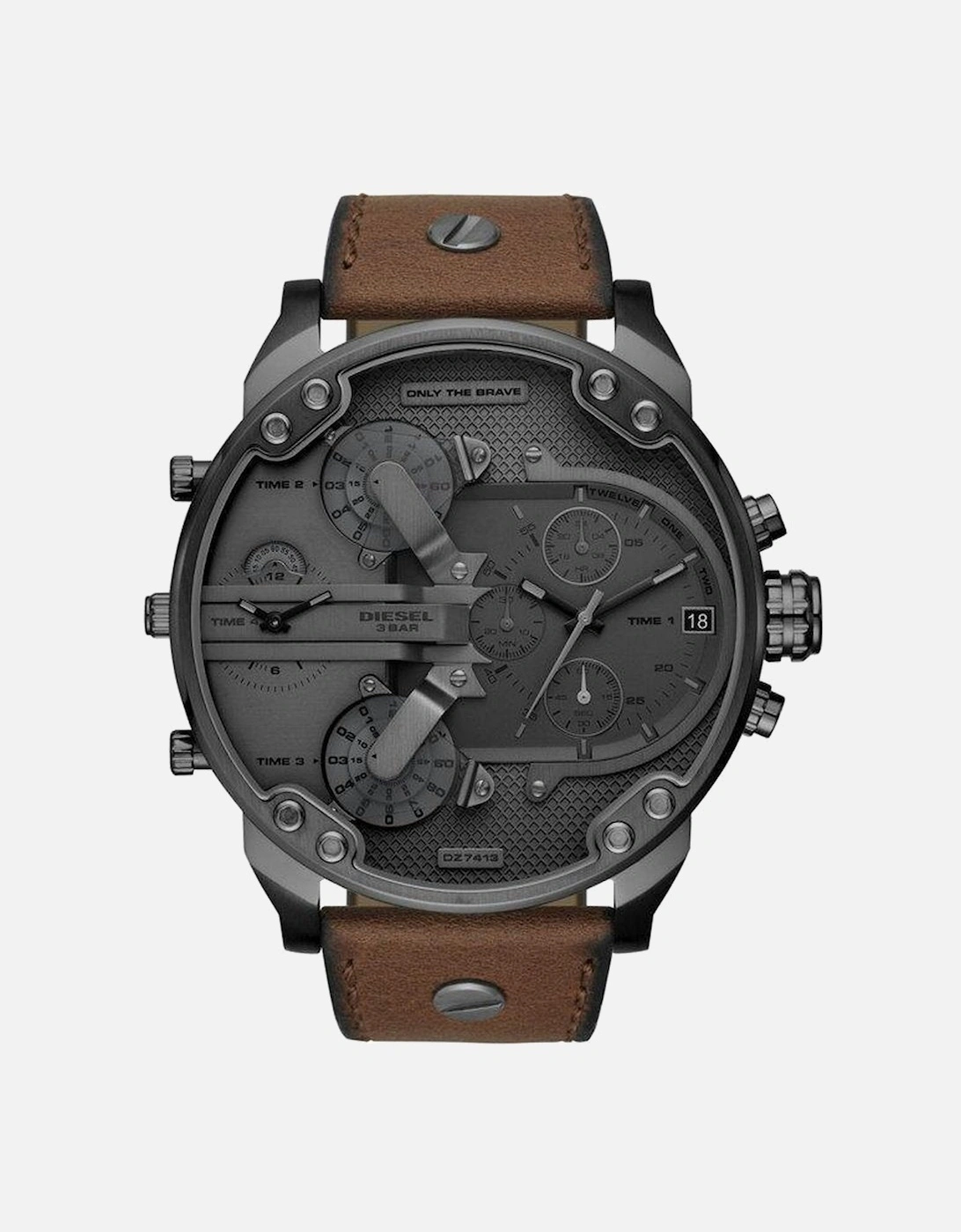 DZ7413 Mr. Daddy 2.0 Chronograph Brown Leather Men's Watch, 5 of 4