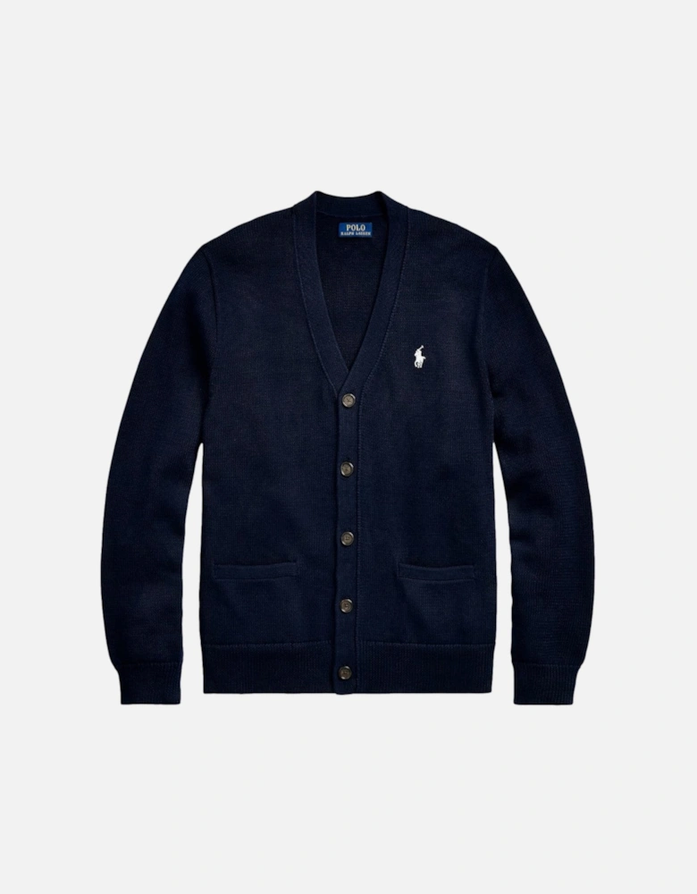 LS Cardigan 001 Hunter Navy/White