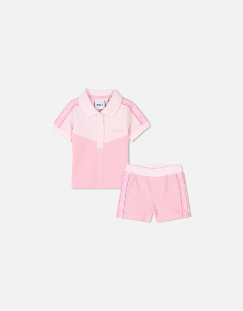 BOSS NEWBORN PINK BABY GIRL SET J52195