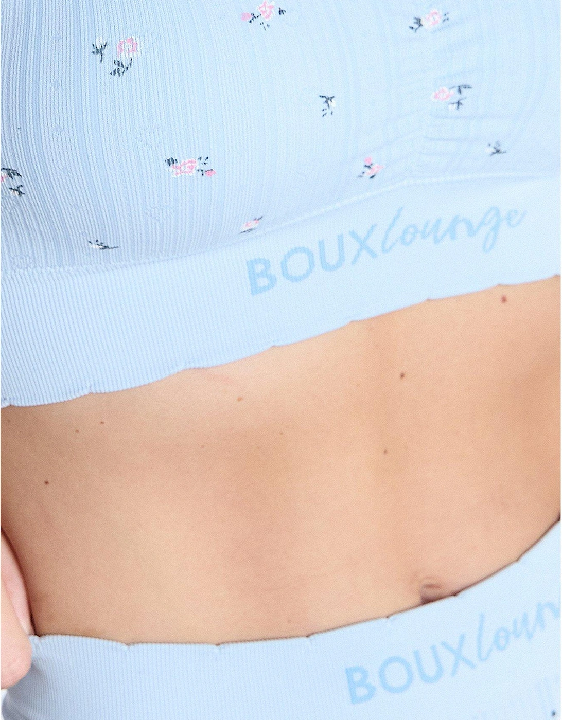 Floral Pointelle Bralette - Blue Mix