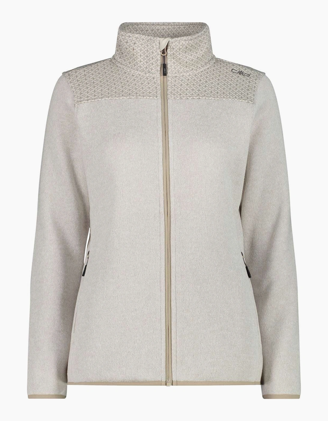 Women's CMP Womens Knit Tech Full Zip Fleece - Vaniglia - Size: 14