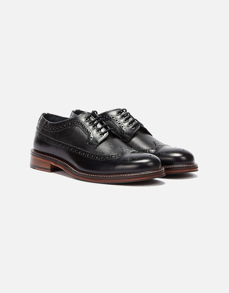 Archie Brogue Leather Men's Black Lace-Up Shoes