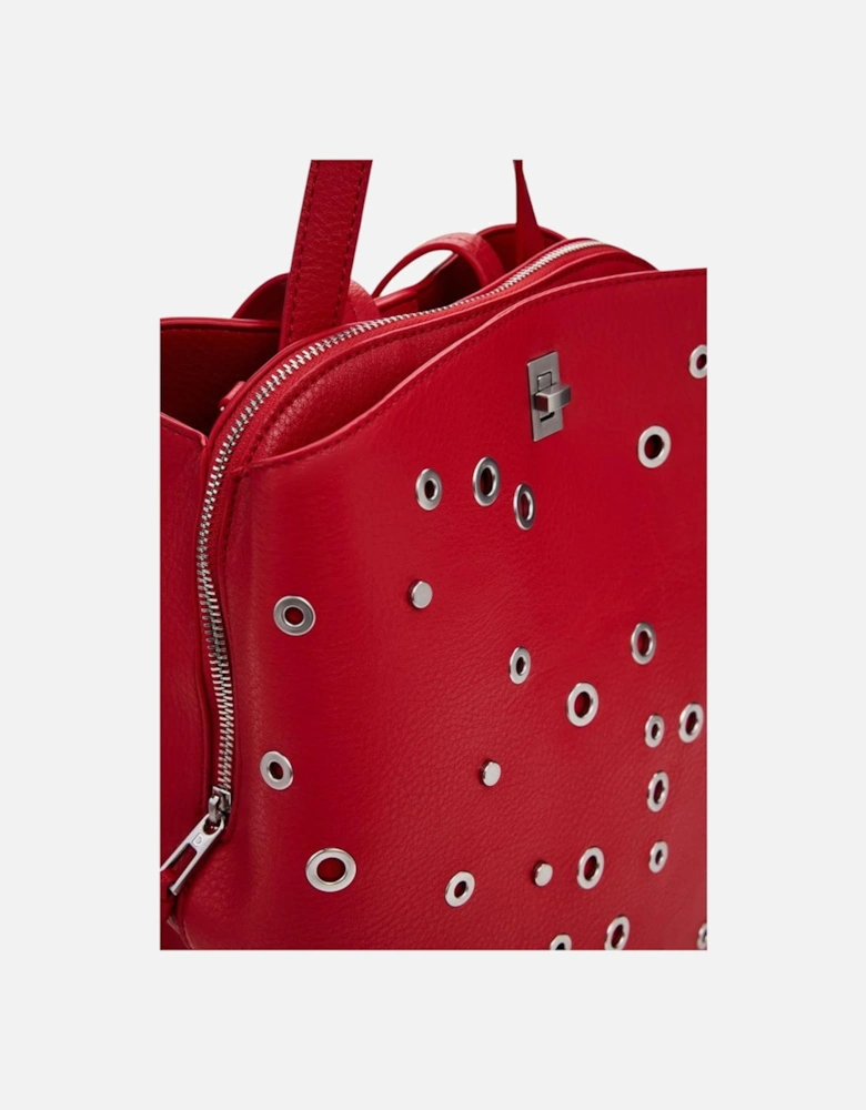 Polyurethane Womens Backpack - Red