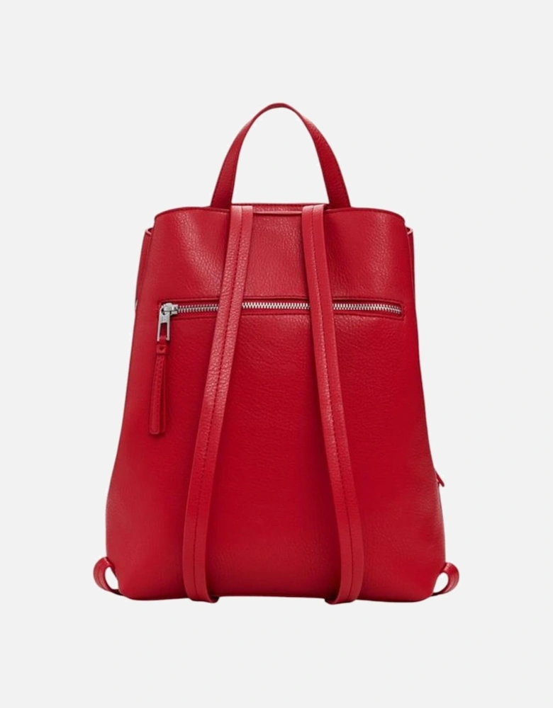 Polyurethane Womens Backpack - Red