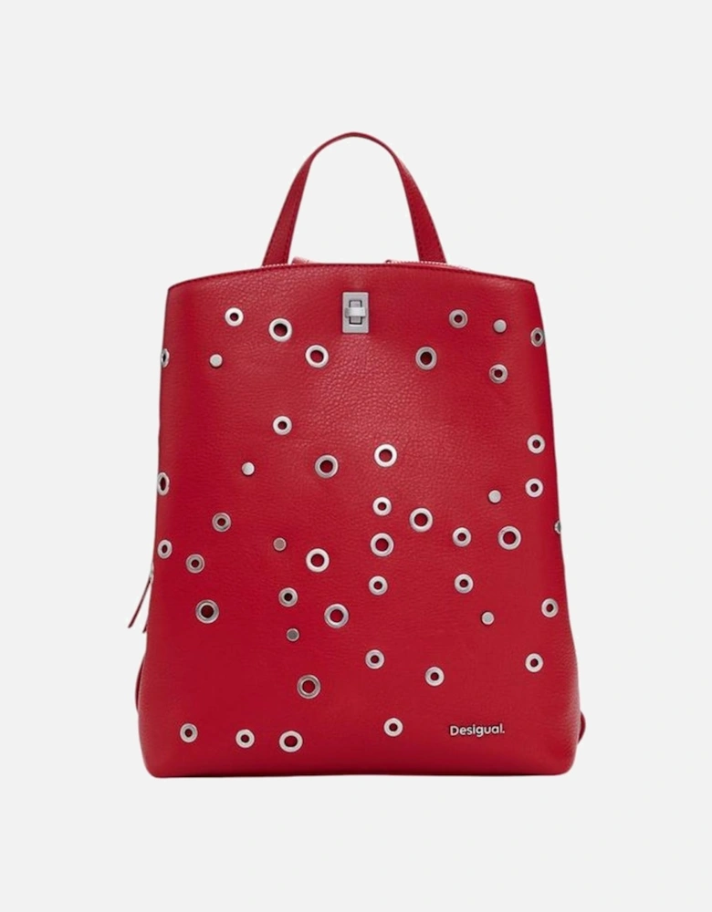 Polyurethane Womens Backpack - Red